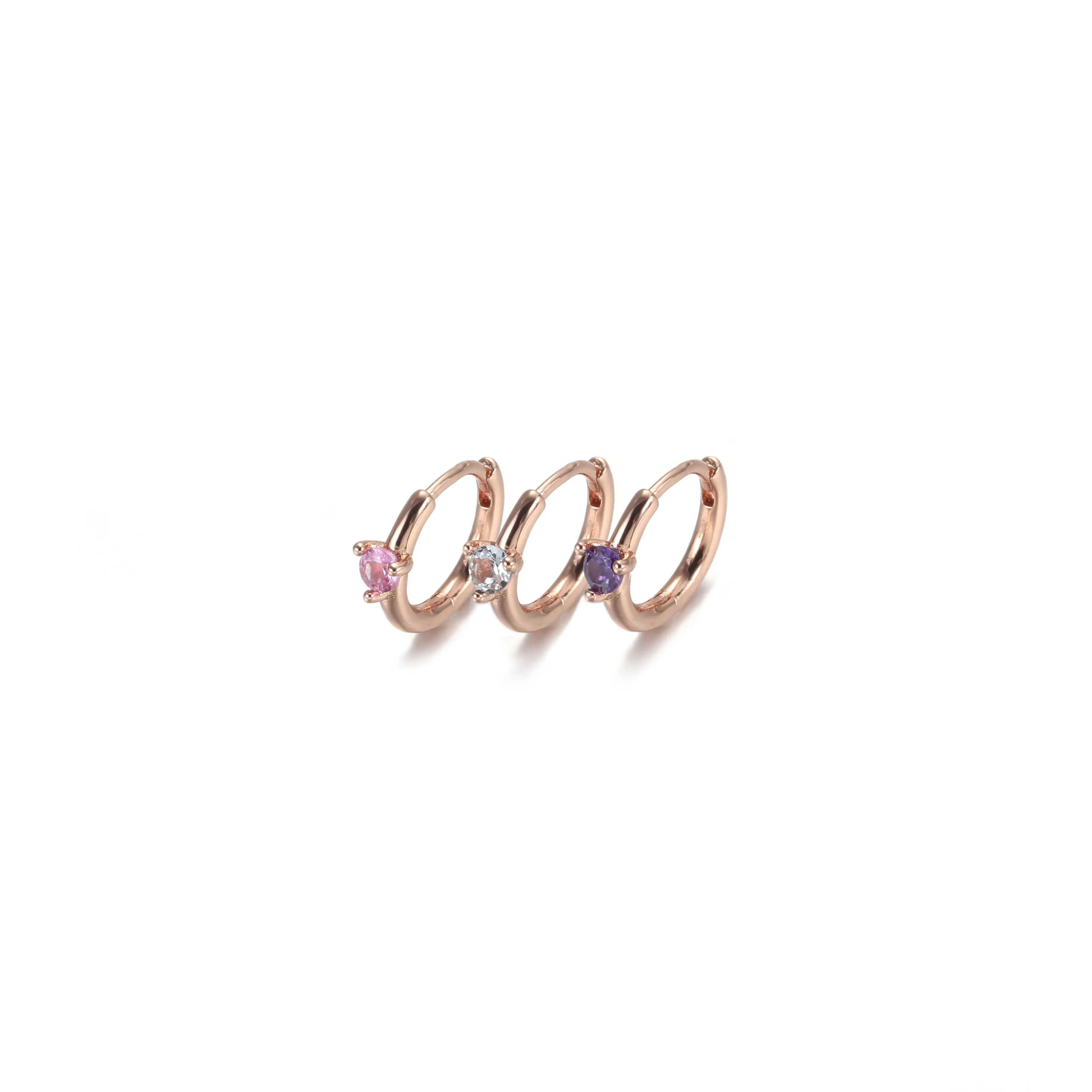 Pandora Lys Blå Solitaire Huggie Hoop Øreringer - 289304C02