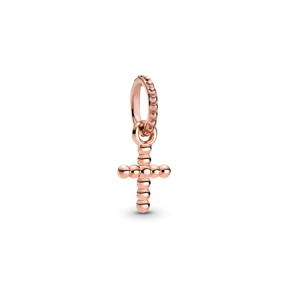 pandora sølvkulebesatt kors hengende charm 789332c00