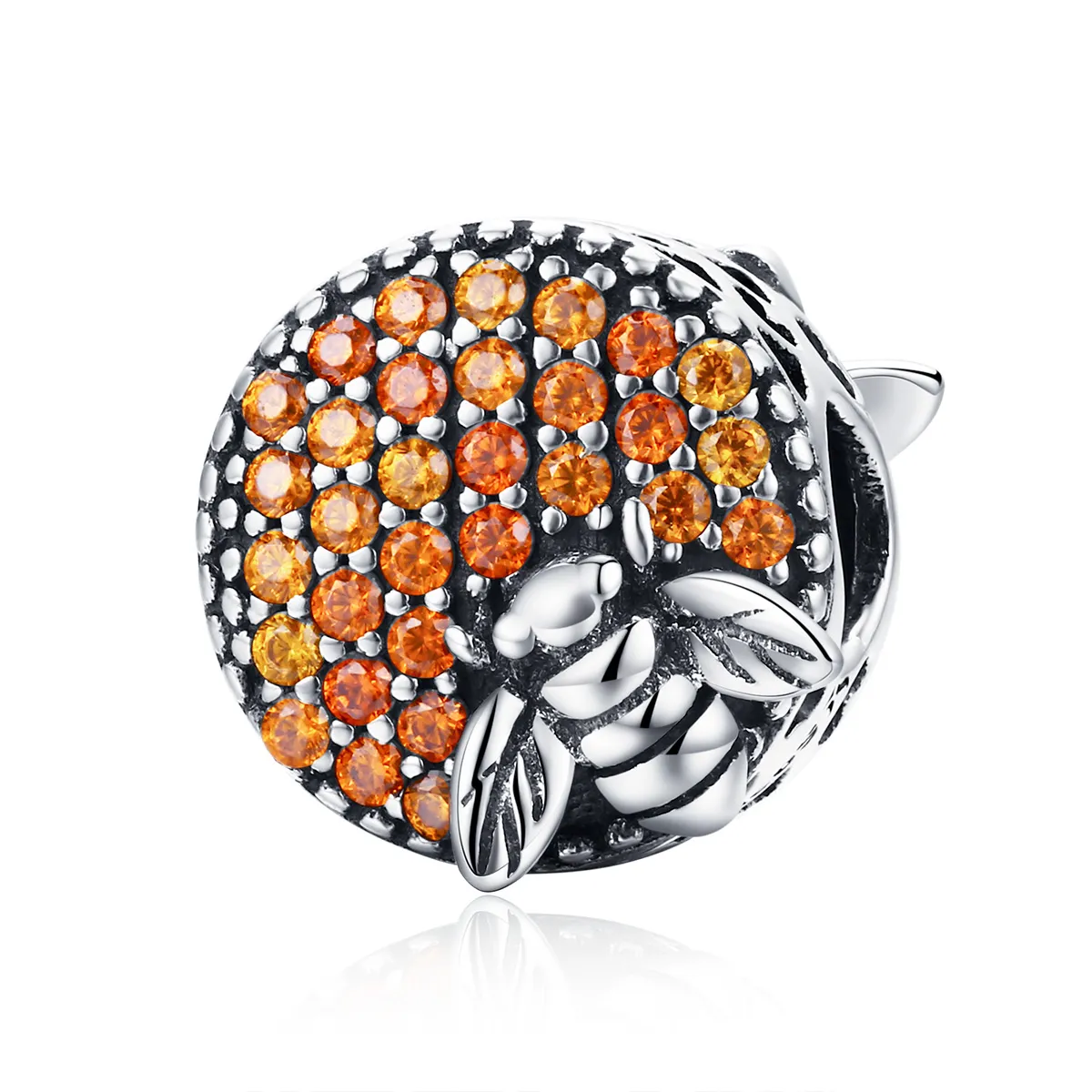 pandora style silver bee house charm scc654