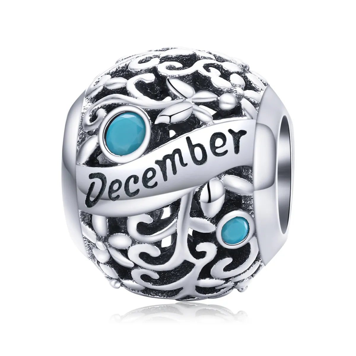 Pandora Style Silver December Birthstone Charm - SCC1385-12