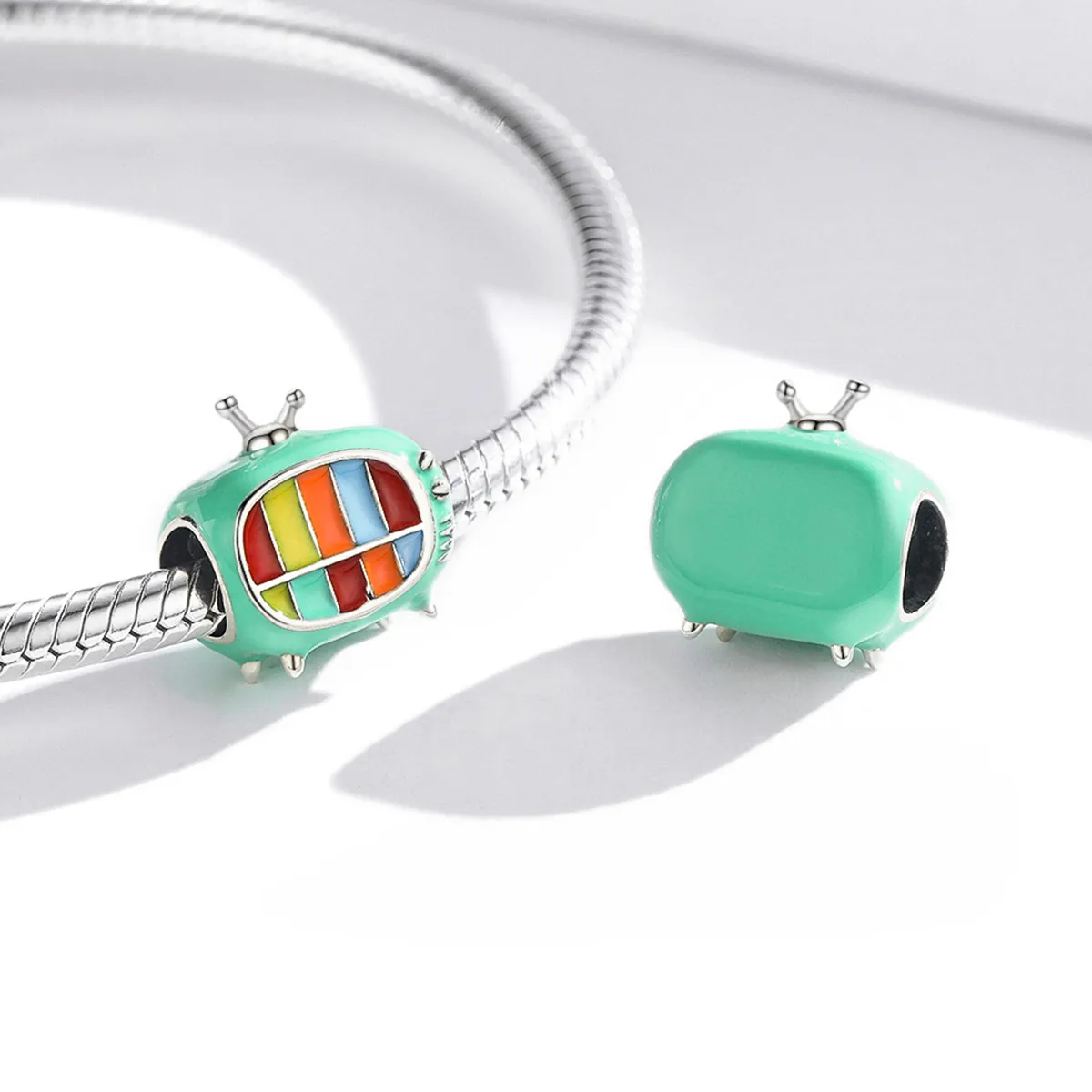 Pandora Style Silver Mini Color TV Charm - SCC1861