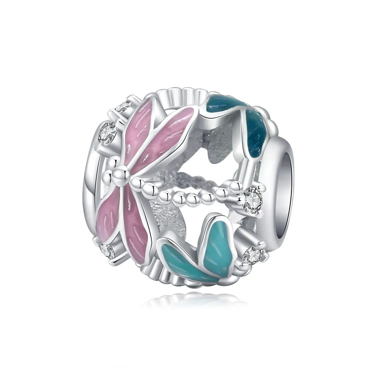 pandora style sølv dragonfly charm bsc198