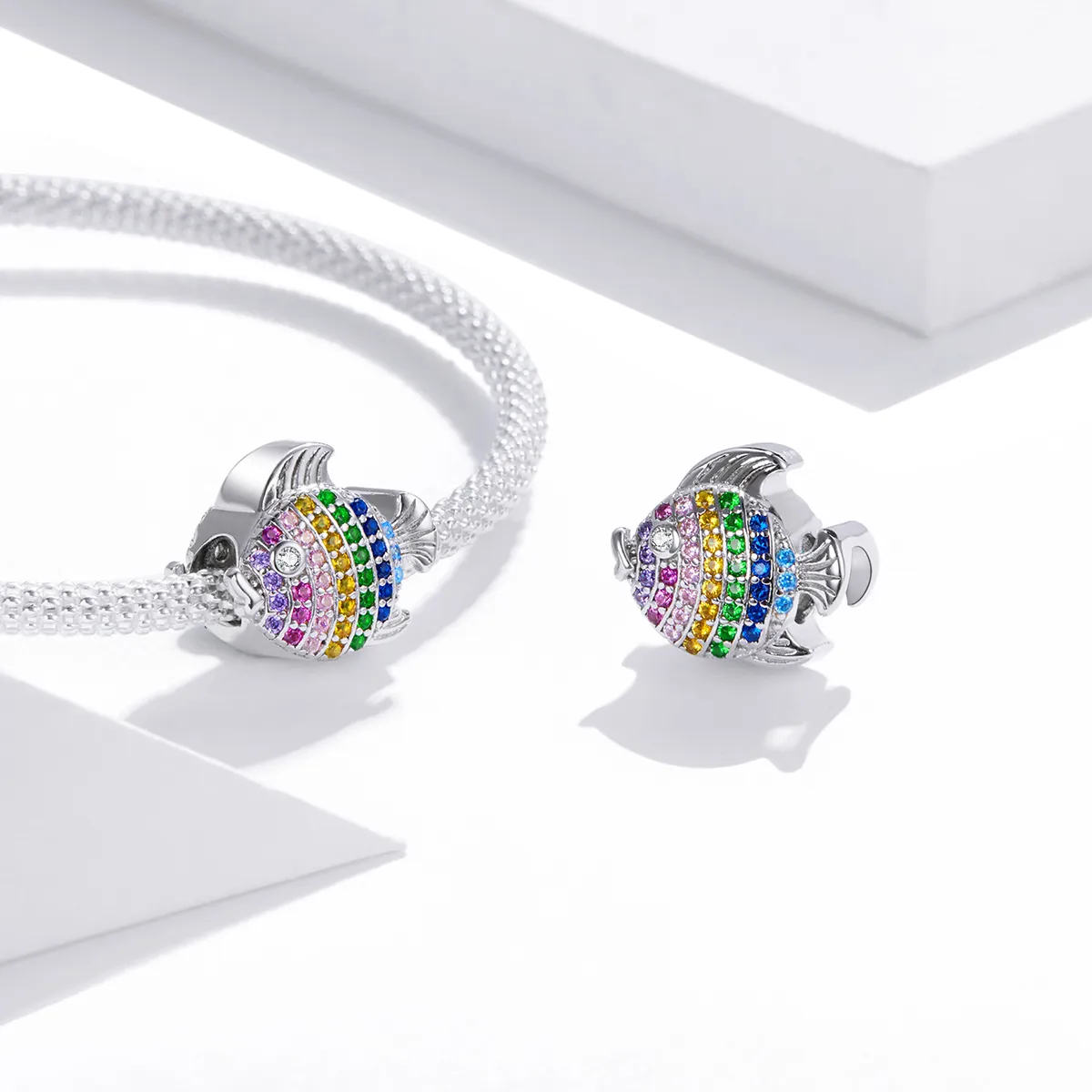 Pandora Style Sølv Fargerike Fisk Charm - SCC1803