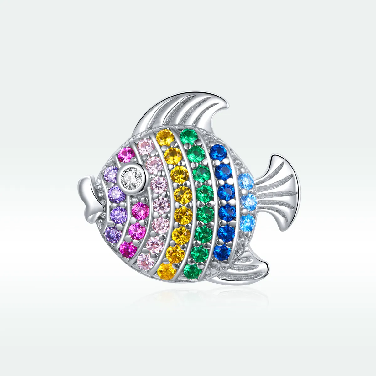 Pandora Style Sølv Fargerike Fisk Charm - SCC1803
