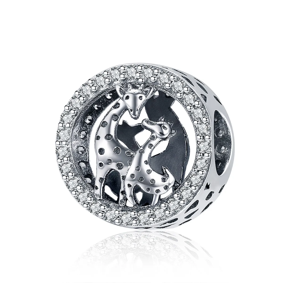pandora style sølv giraffe charm scc997