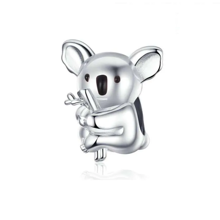 pandora style sølv koala bear charm bsc093