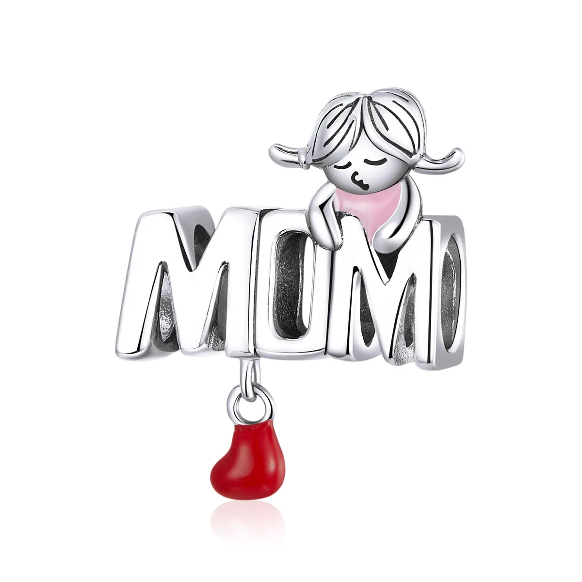 pandora style sølv love mom charm scc1461