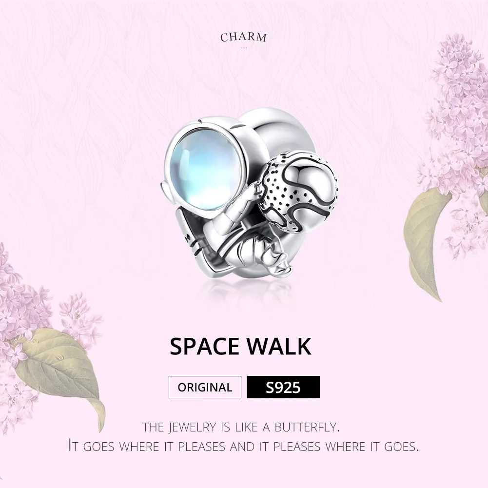 Pandora Style Sølv Space Walk Charm - SCC1694