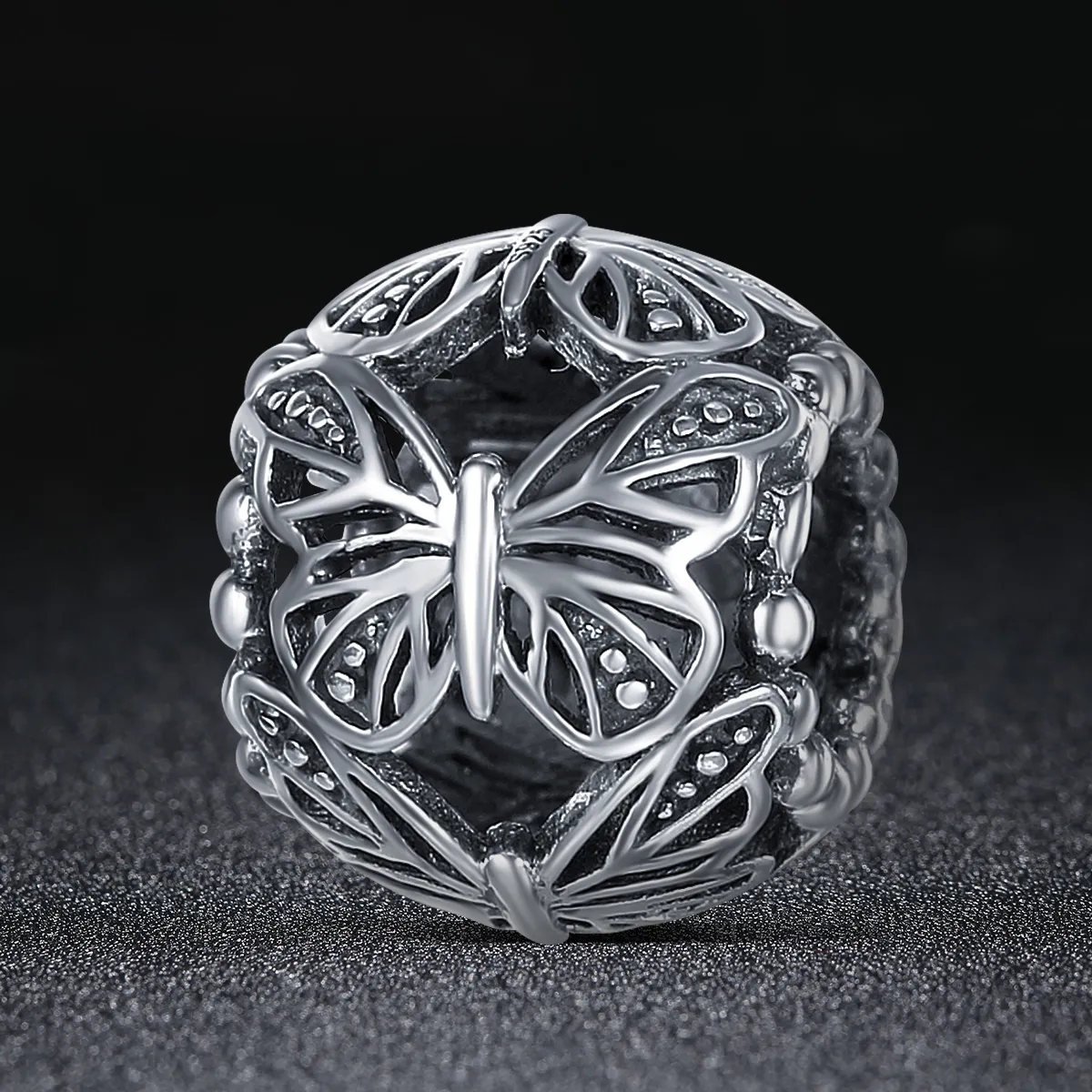 Pandora Style Sølv Vintage Sommerfugl Charm - SCC491