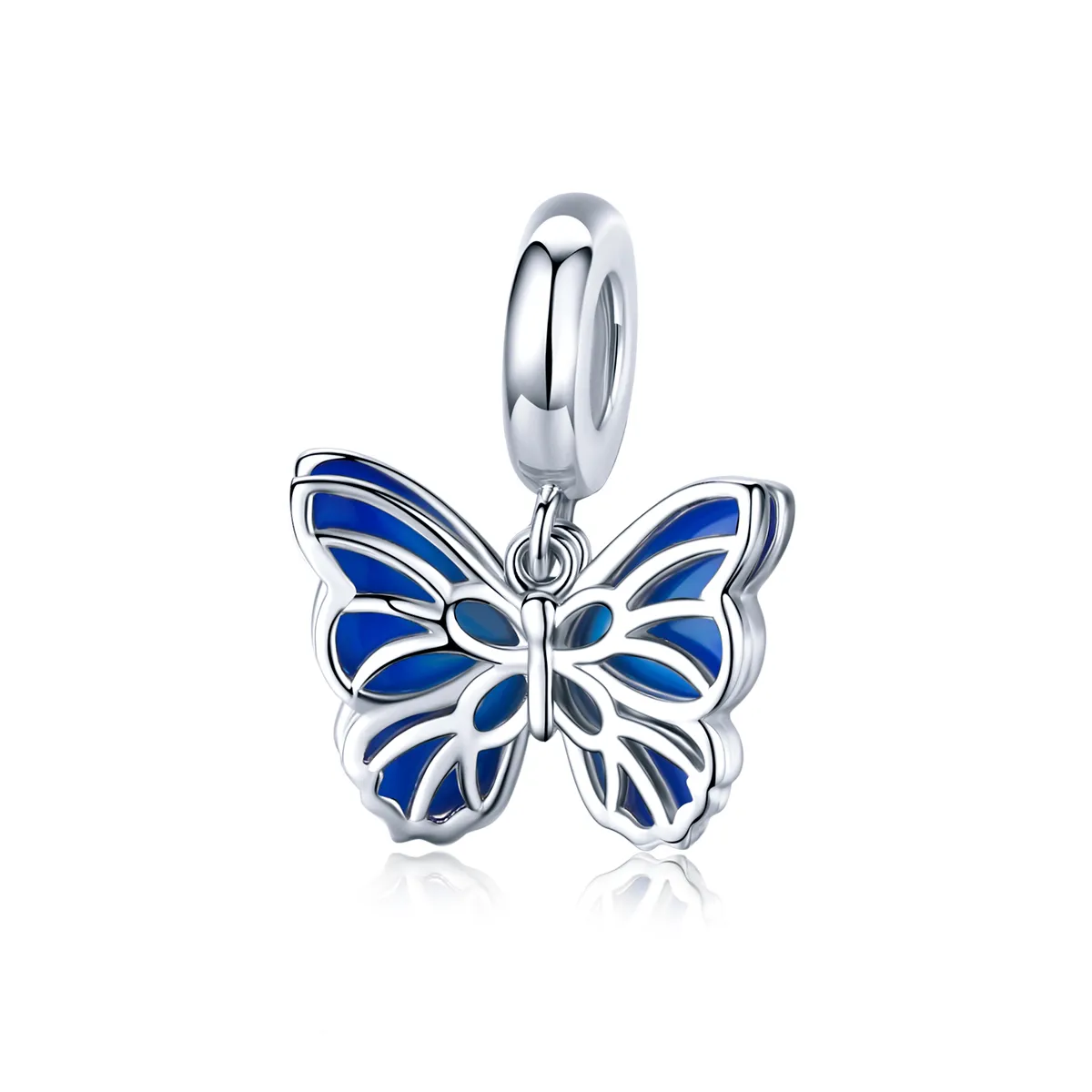 Pandora Style Silver Butterfly Dingle - BSC149