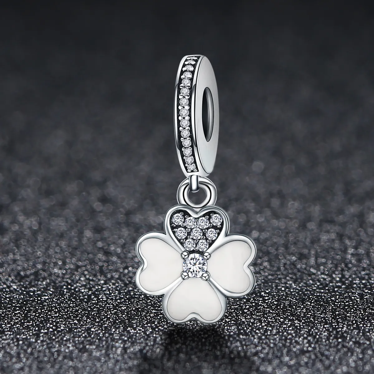 Pandora Style Silver Clover Dingle - SCC259