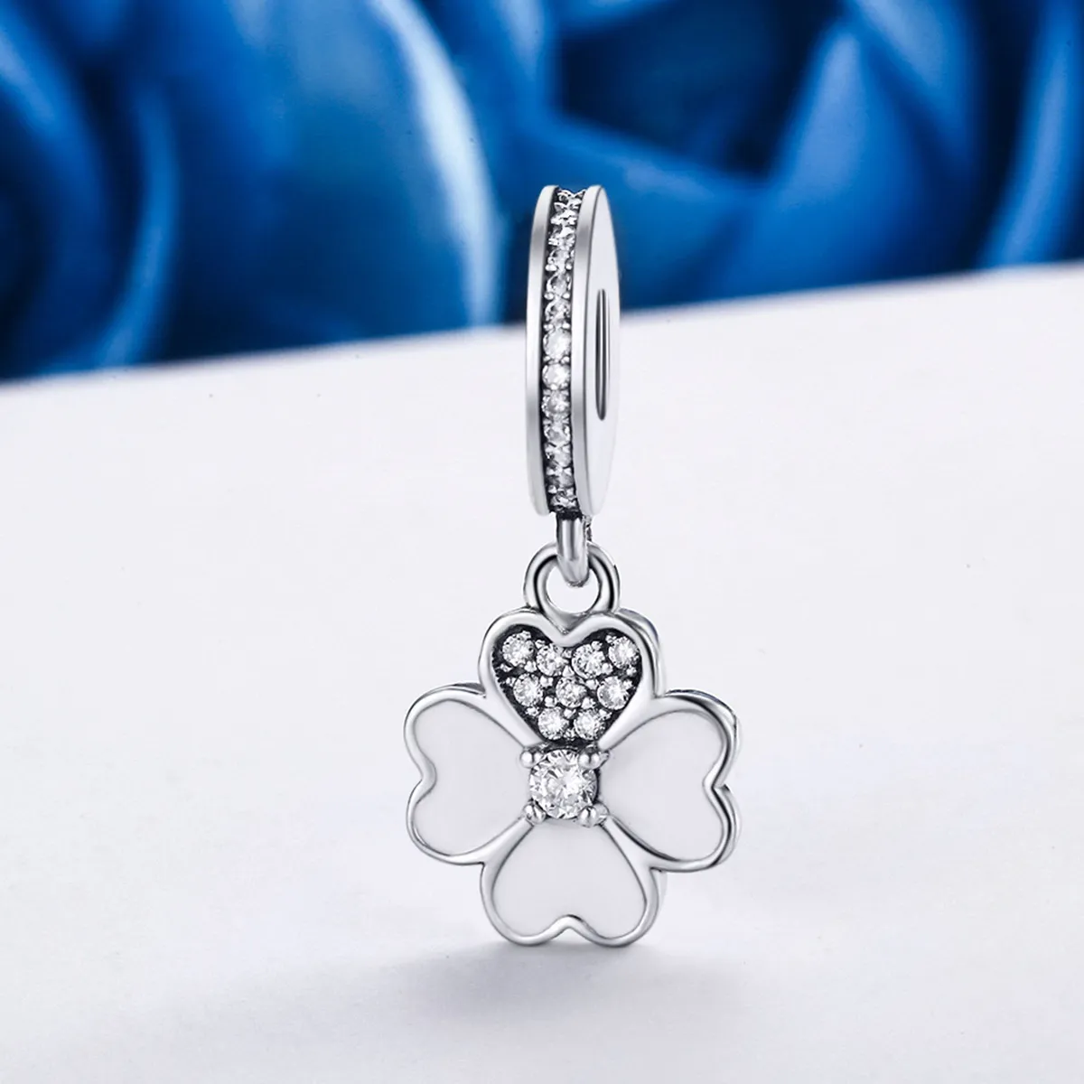 Pandora Style Silver Clover Dingle - SCC259