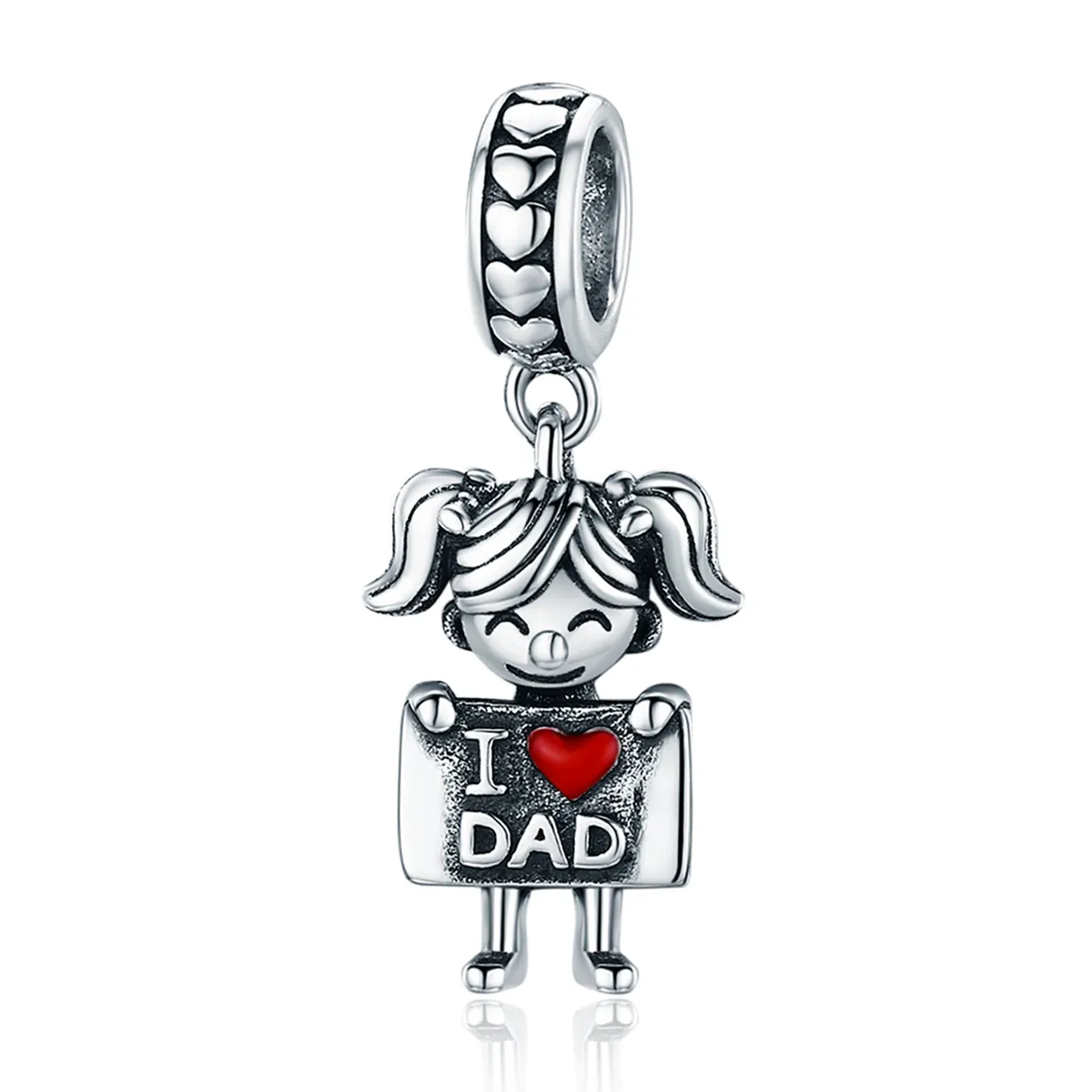 Pandora Style Silver Daddy's Girl Dingle - SCC690