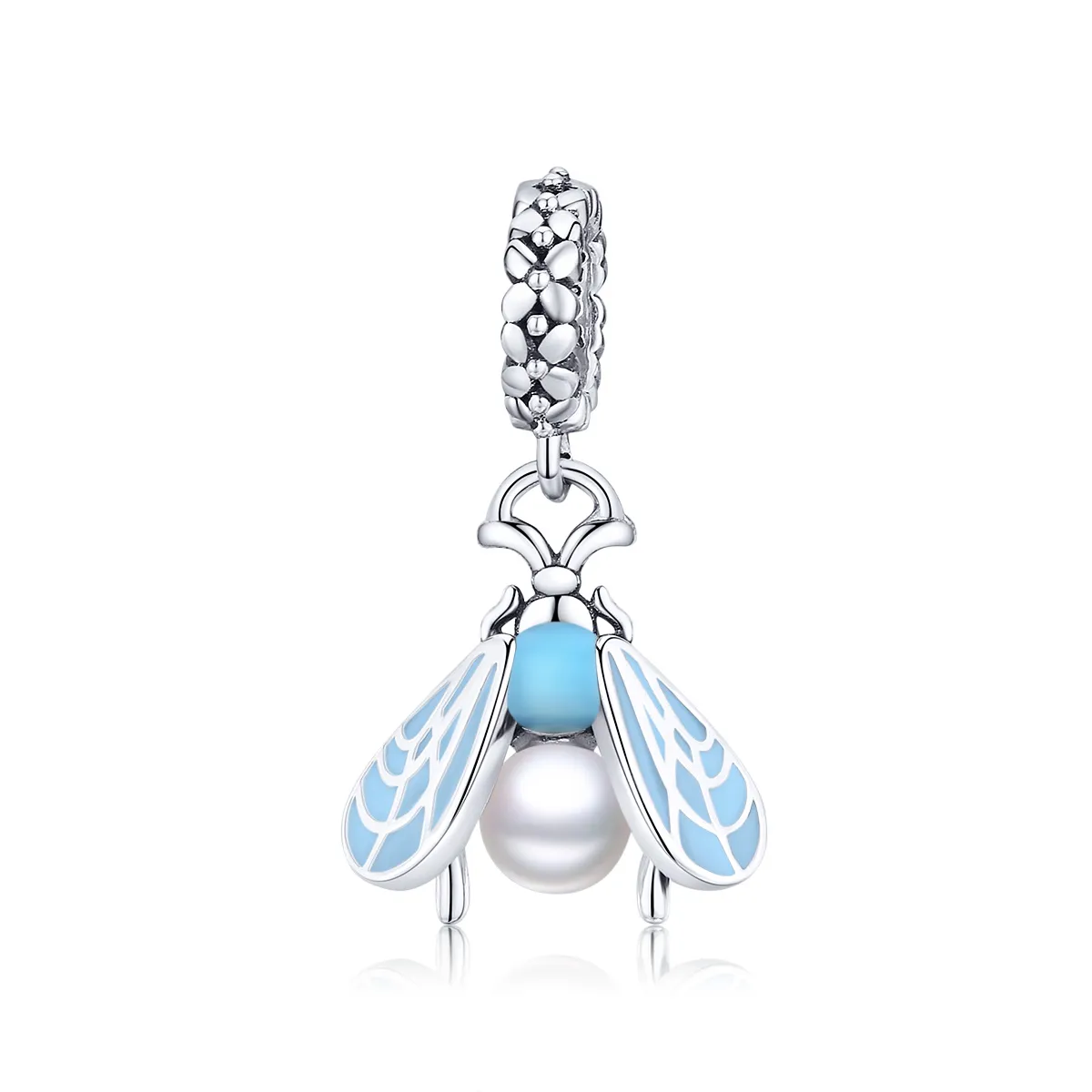 pandora style silver moths dangle scc1479