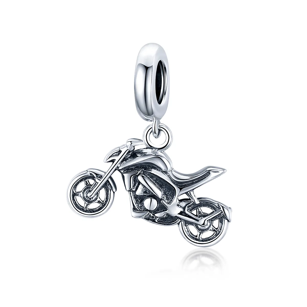 pandora style silver motorcycle dangle scc1712