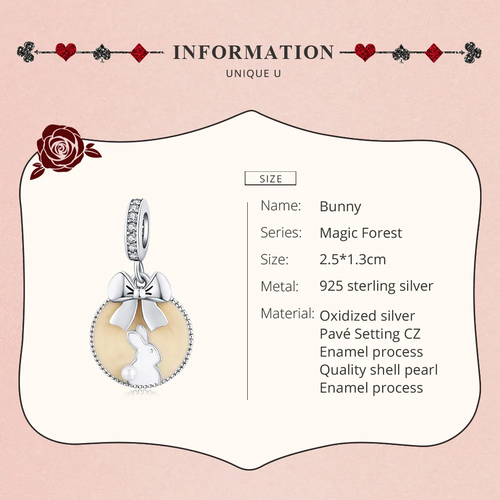 Pandora Style Silver Rabbit Dingle - SCC1439