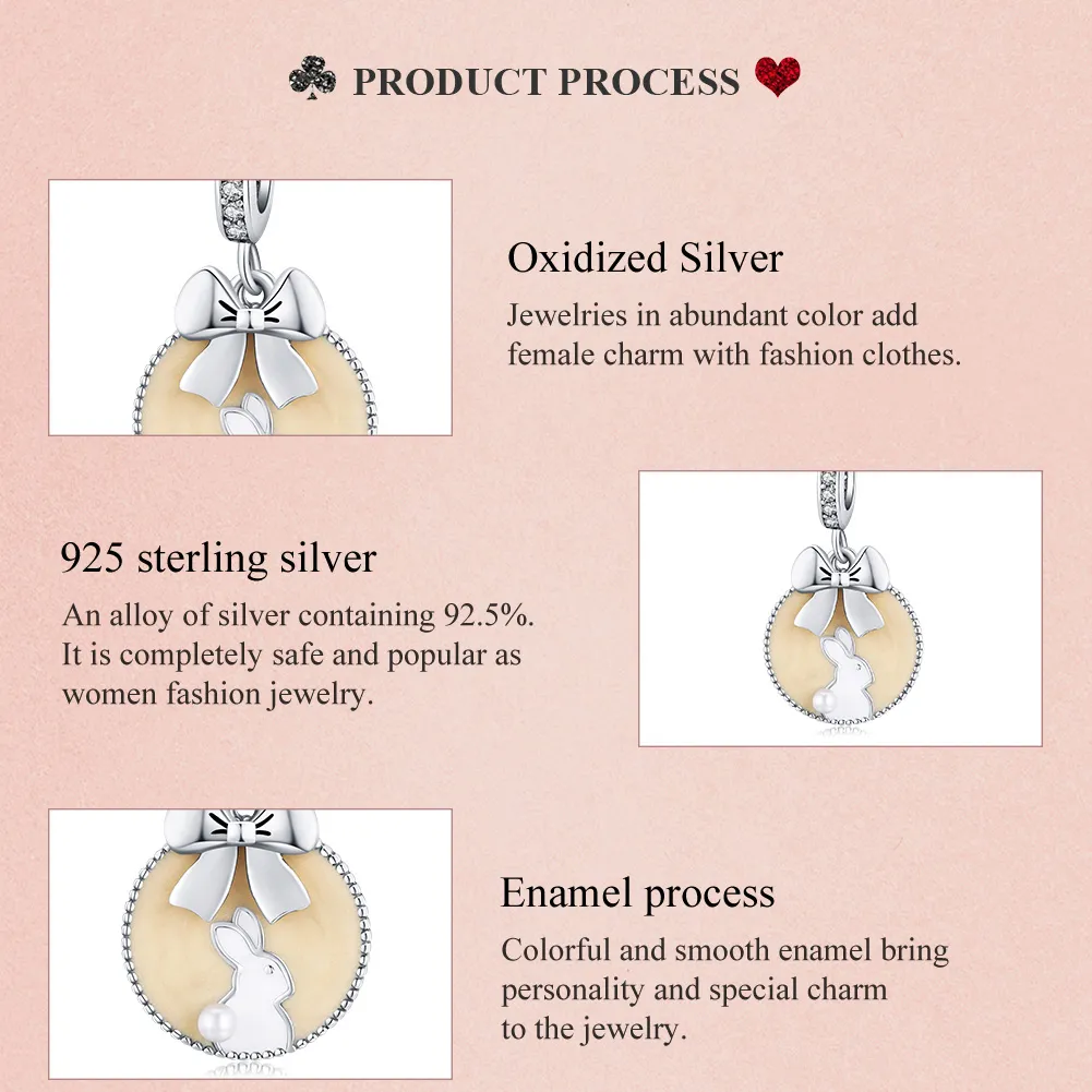 Pandora Style Silver Rabbit Dingle - SCC1439