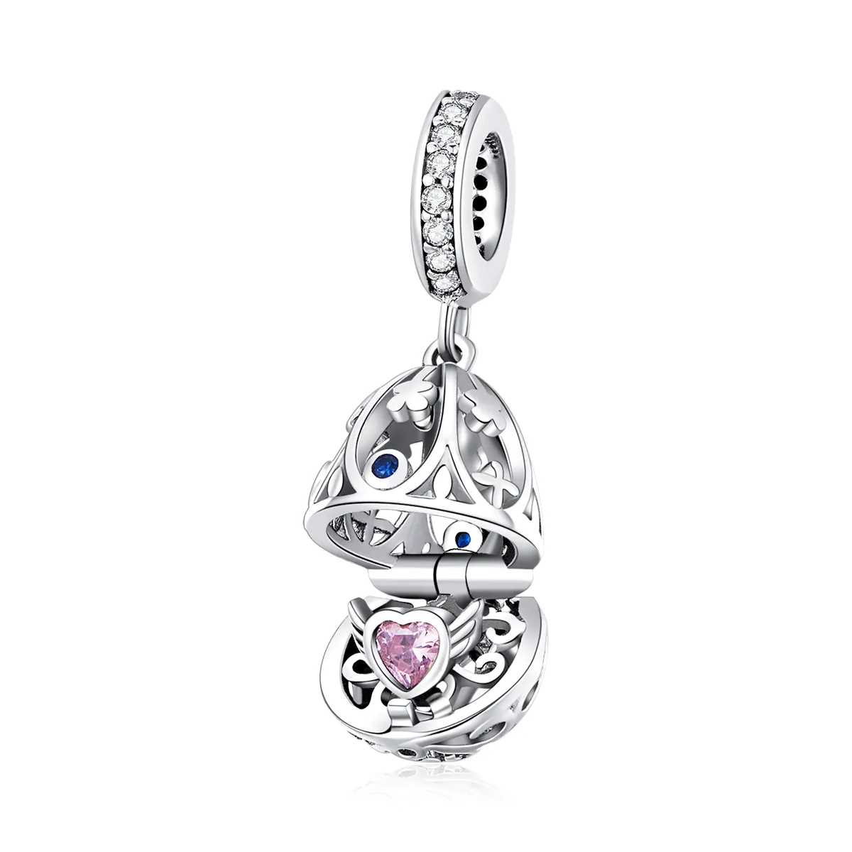 pandora style sølv påskeegg med treasure dingle scc1465