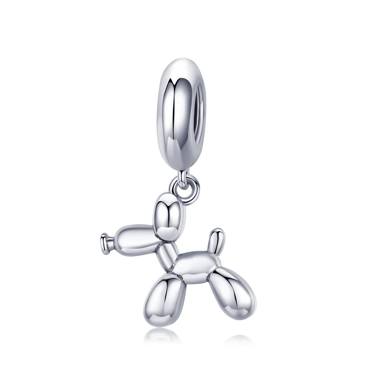 pandora style sølv søt ballong hund dingle scc981