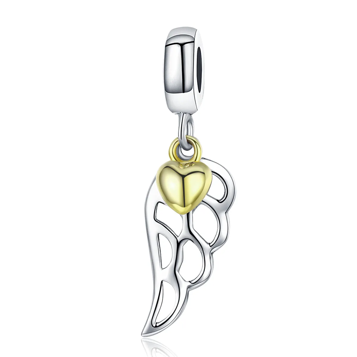 pandora style two tone bicolor elf wings dingle scc838