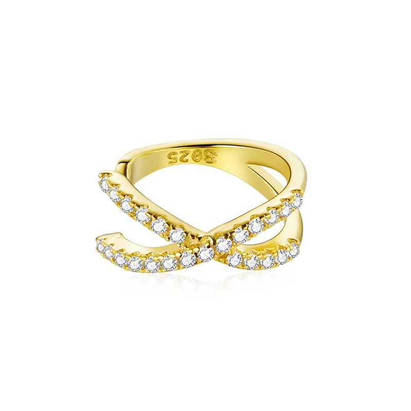 pandora style 18 karat gullbelagte korsøreklips sce997 b