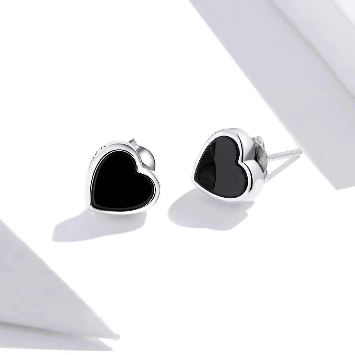Pandora Style Silver Agate Love Stud øredobber - SCE915