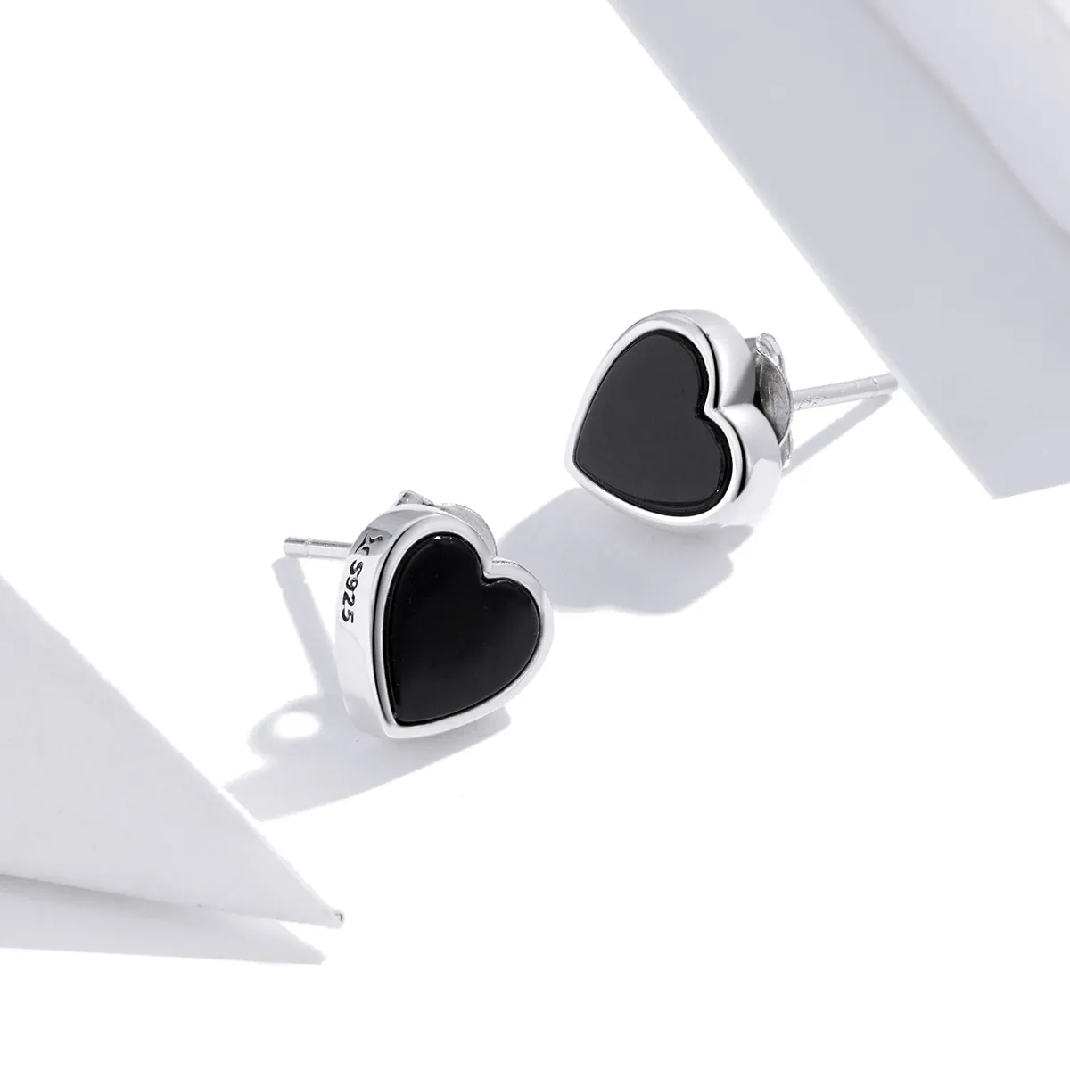 Pandora Style Silver Agate Love Stud øredobber - SCE915