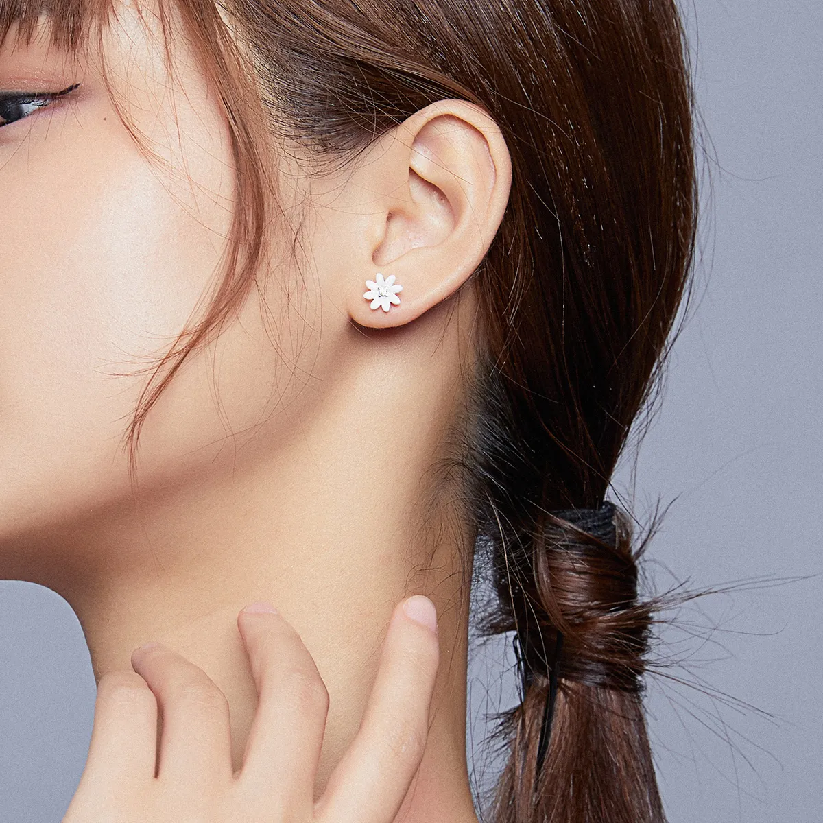 Pandora Style Silver Garden Alves Stud øredobber - SCE917