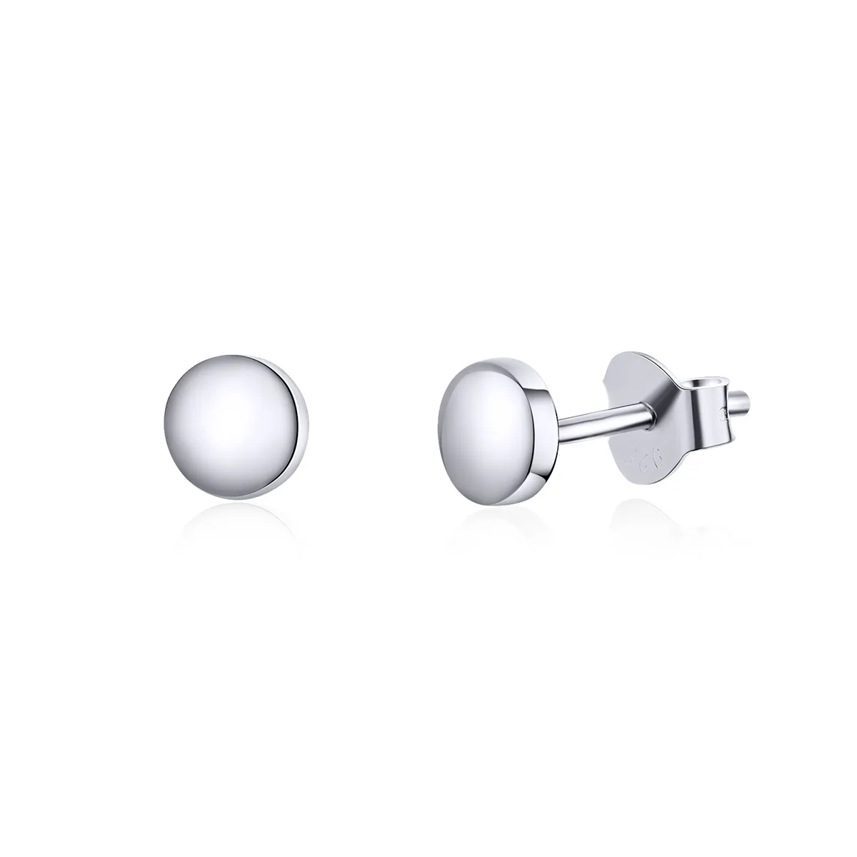 Pandora Style Silver Simple Bean Stud øredobber - SCE705-A
