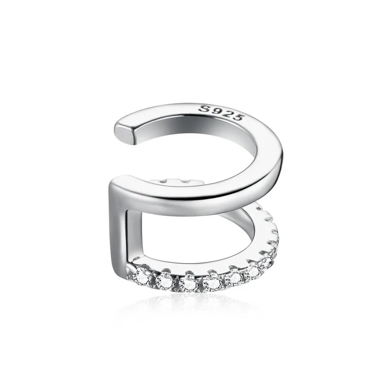 pandora style silver simple ear clip sce994 a