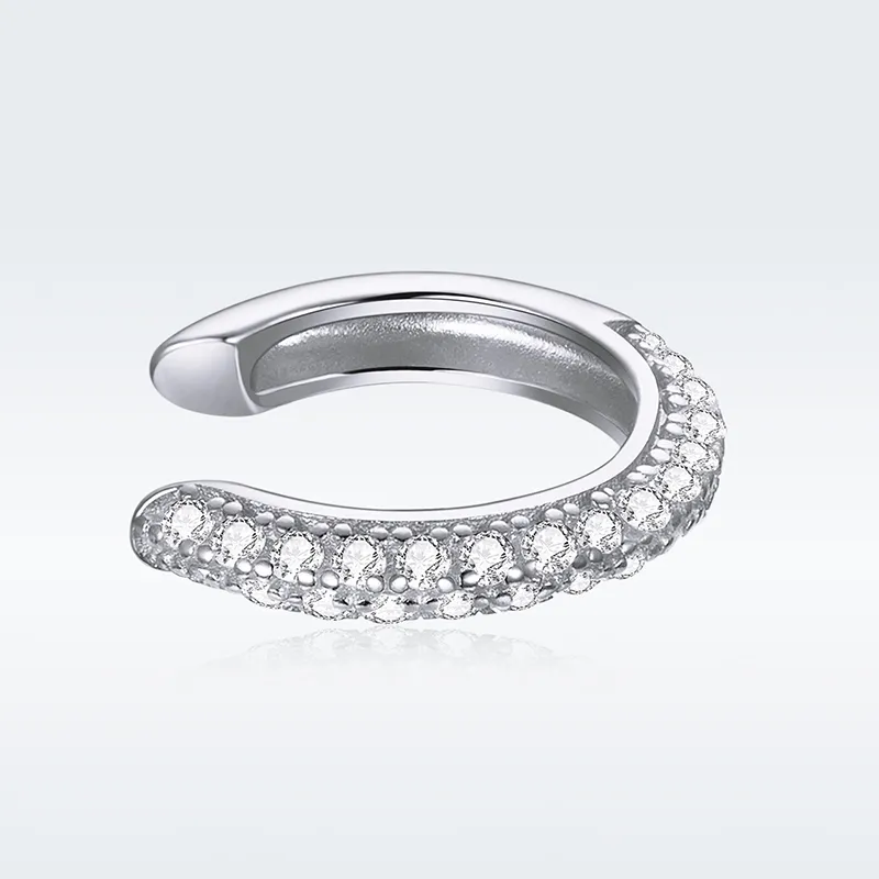 pandora style silver simple ear clip sce996 a