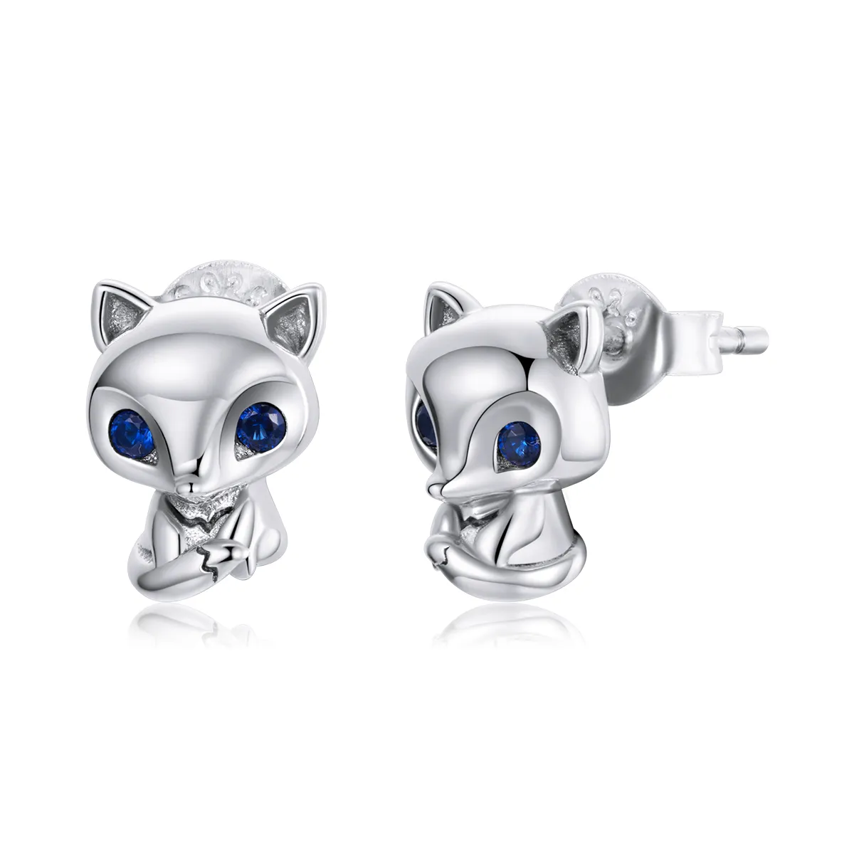 Pandora Style Sølv Lovely Fox Stud øredobber - SCE1084