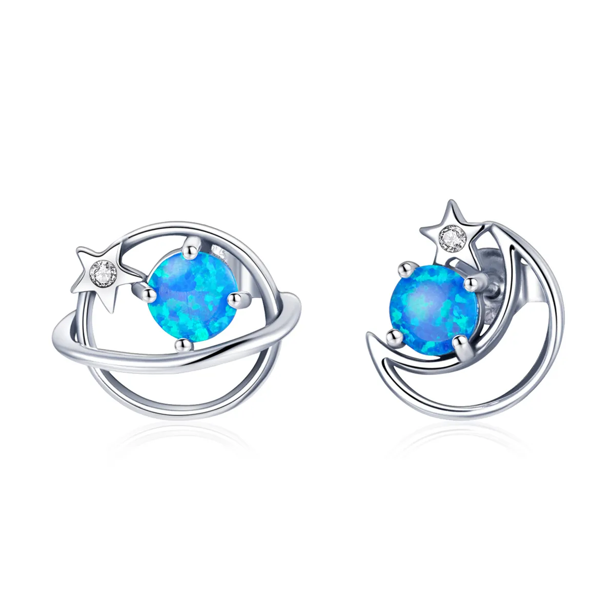 Pandora Style Sølv Mysterious Planet Stud øredobber - SCE1133