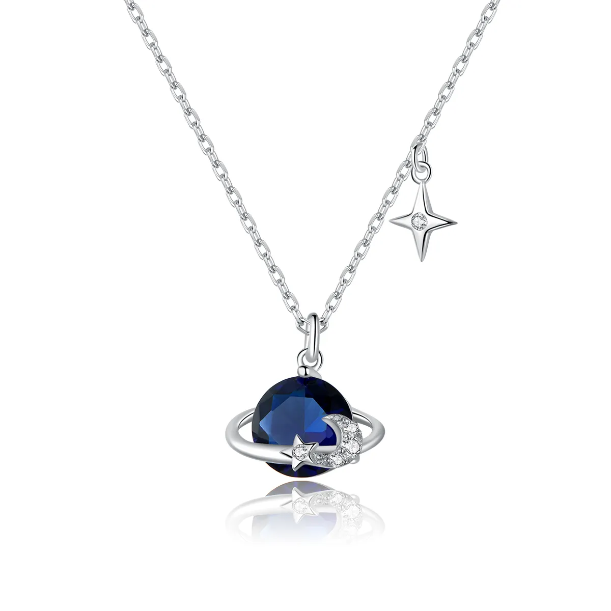 pandora style silver planet pendant halskjede bsn166