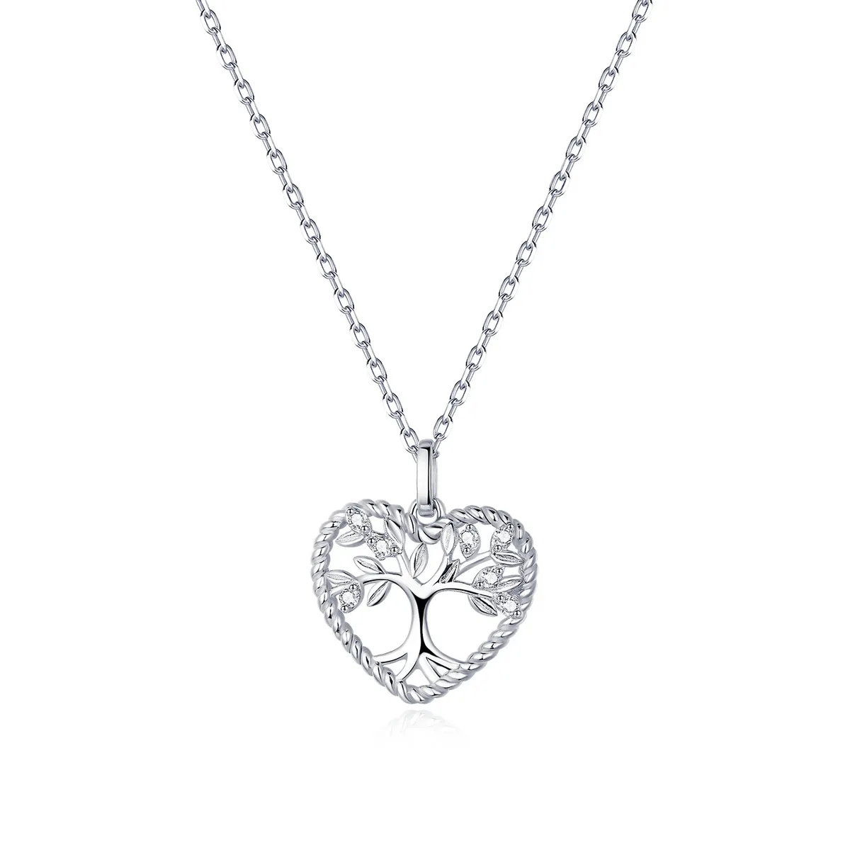 Pandora Style Silver Tree of Life anheng Halskjede - BSN176