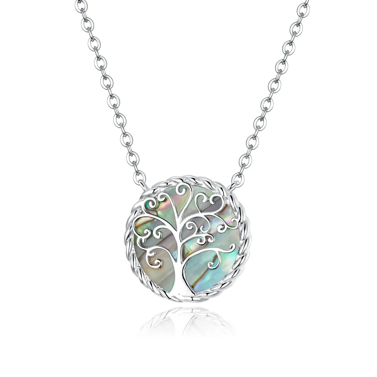 pandora style sølv fargerike tree of life anheng halskjede scn433