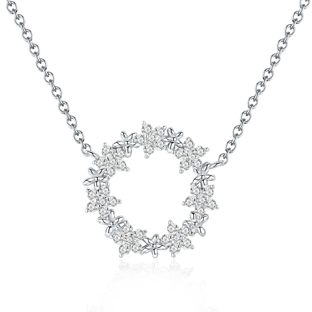 pandora style sølv full av stjerner anheng halskjede bsn028