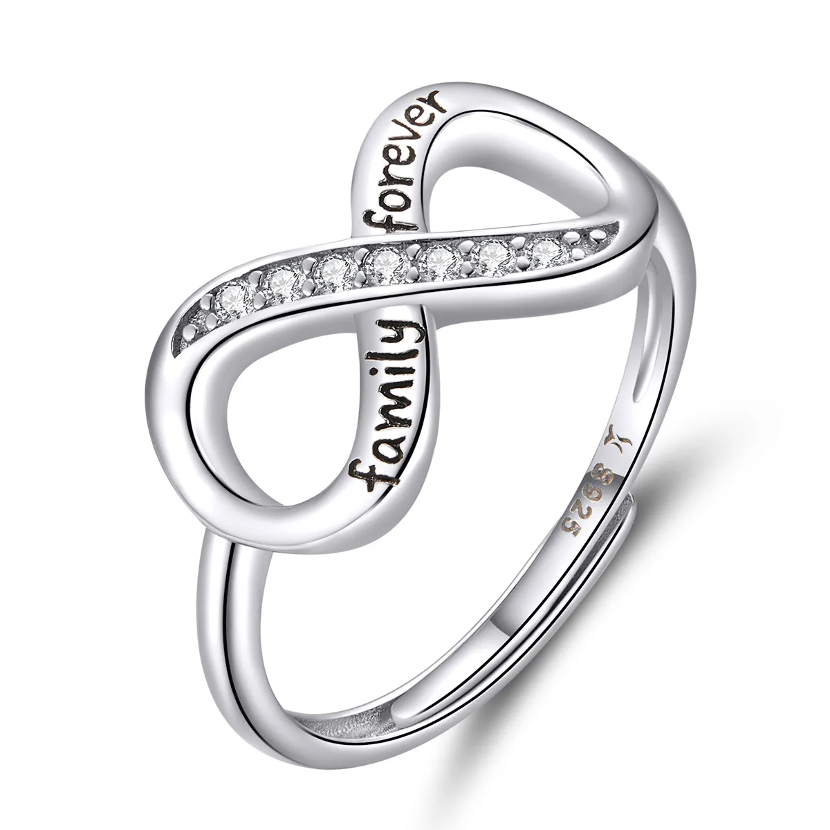 pandora style silver endless love open ring scr579