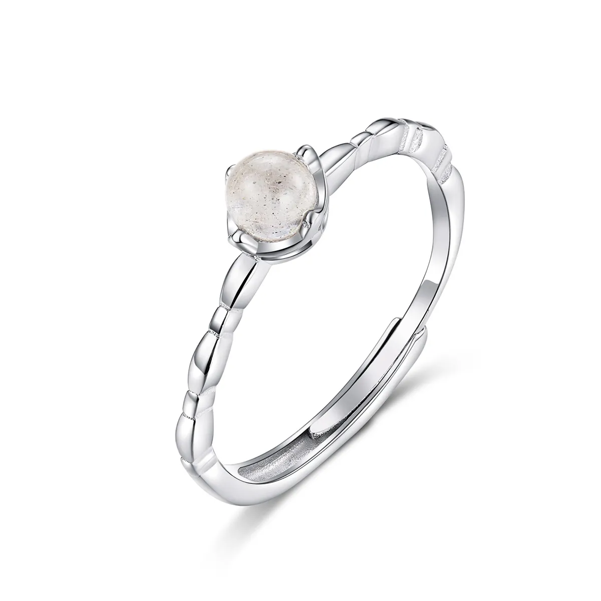 Pandora Style Sølv Månestein Åpen Ring - SCR536