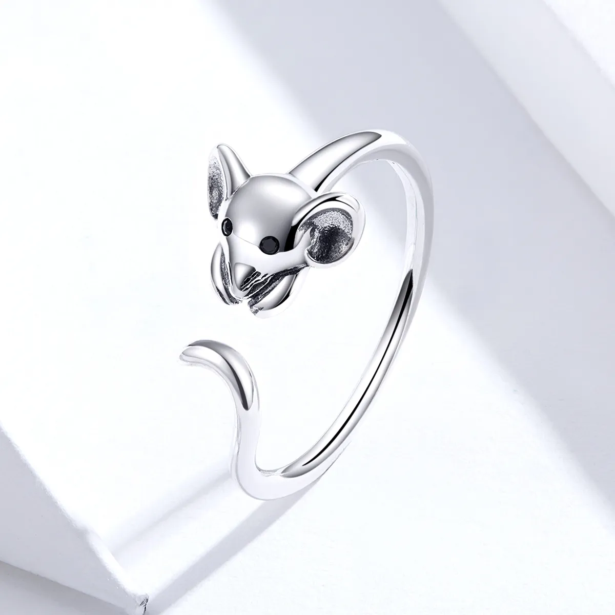 Pandora Style Sølv Søt Mus Åpen Ring - SCR632