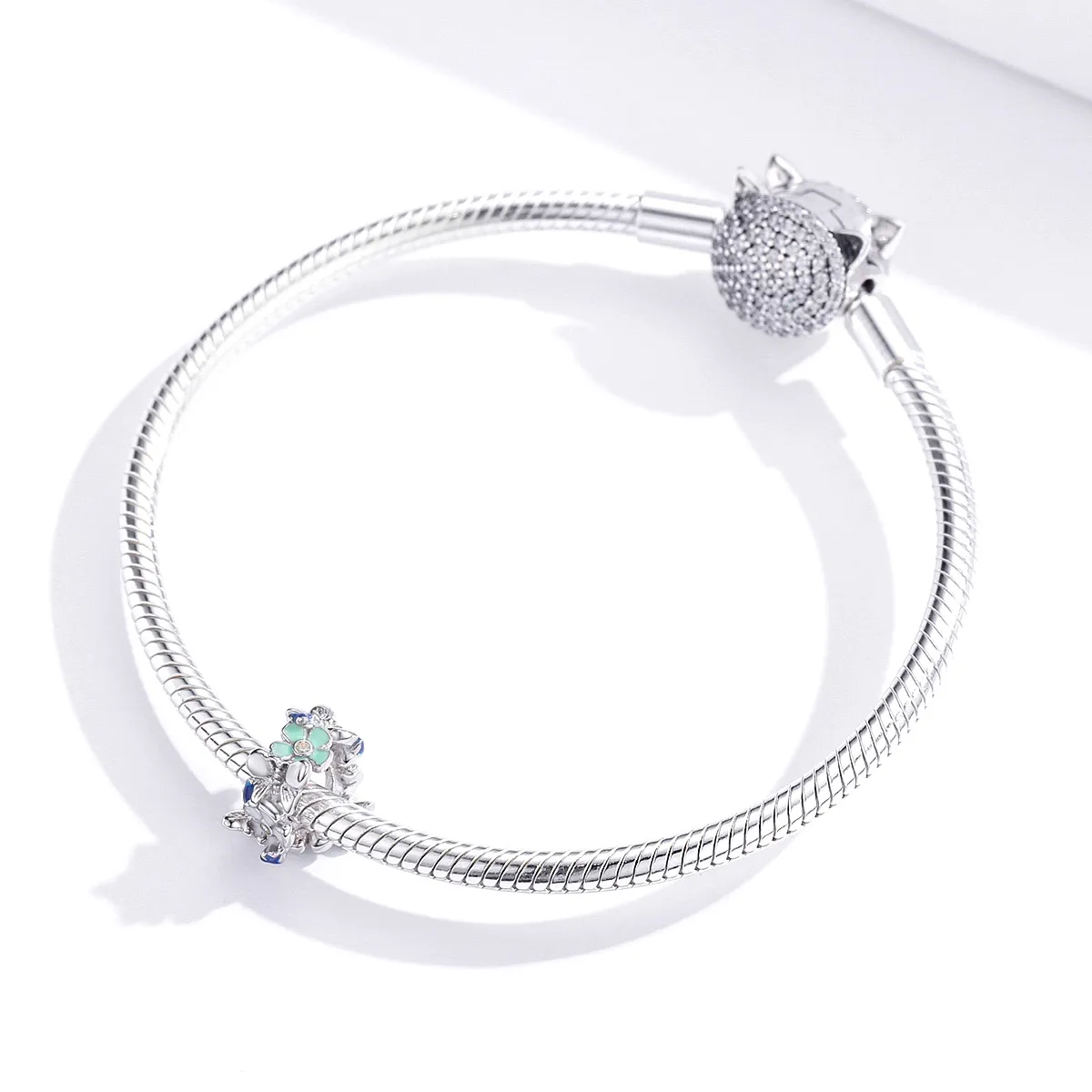Pandora Style Sølv Fargerik Hage Spacer Charm - BSC288