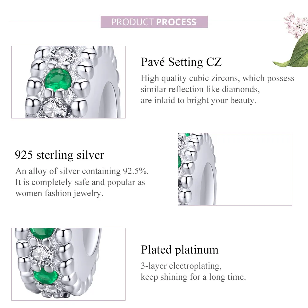 Pandora Style Sølv Retro Spacer Charm - BSC185