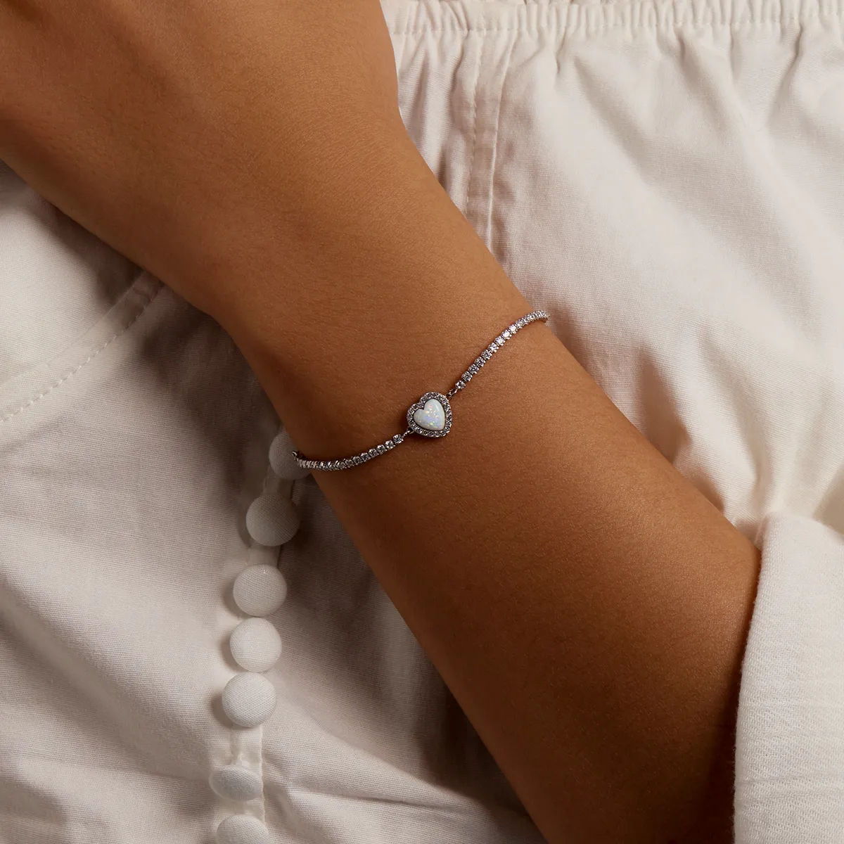 Pandora Style Opal Love Armbånd - BSB086