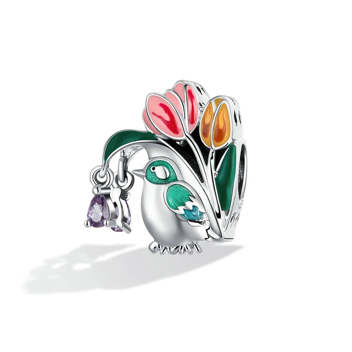 Blomster og fugler i Pandora-stil - Regnsjarm - SCC2193