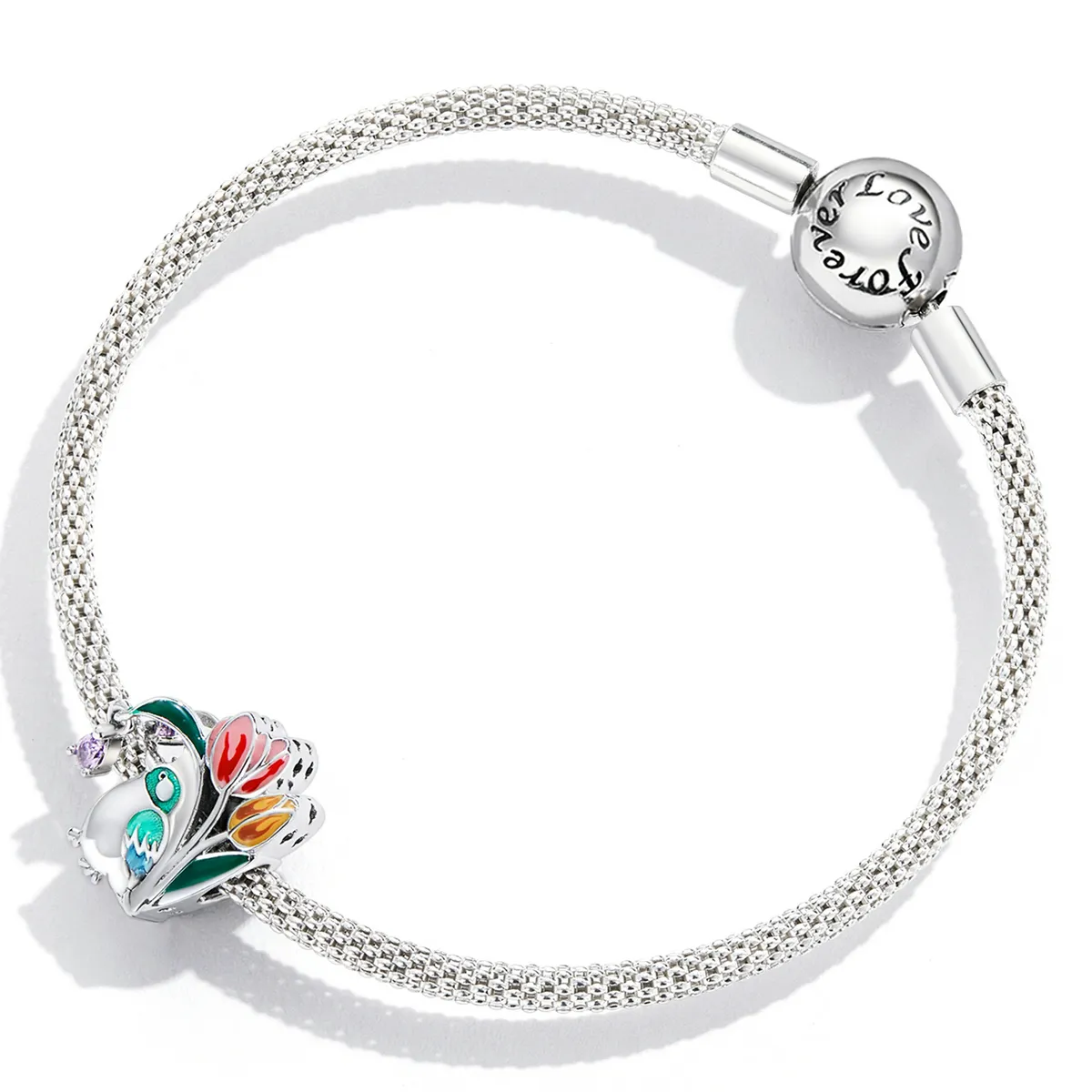 Blomster og fugler i Pandora-stil - Regnsjarm - SCC2193