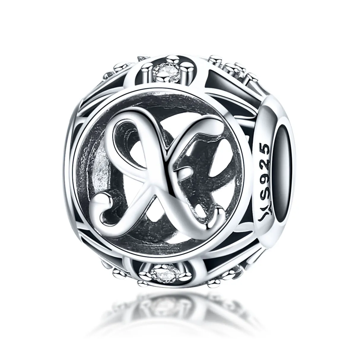 pandora style letter x charm scc738 x