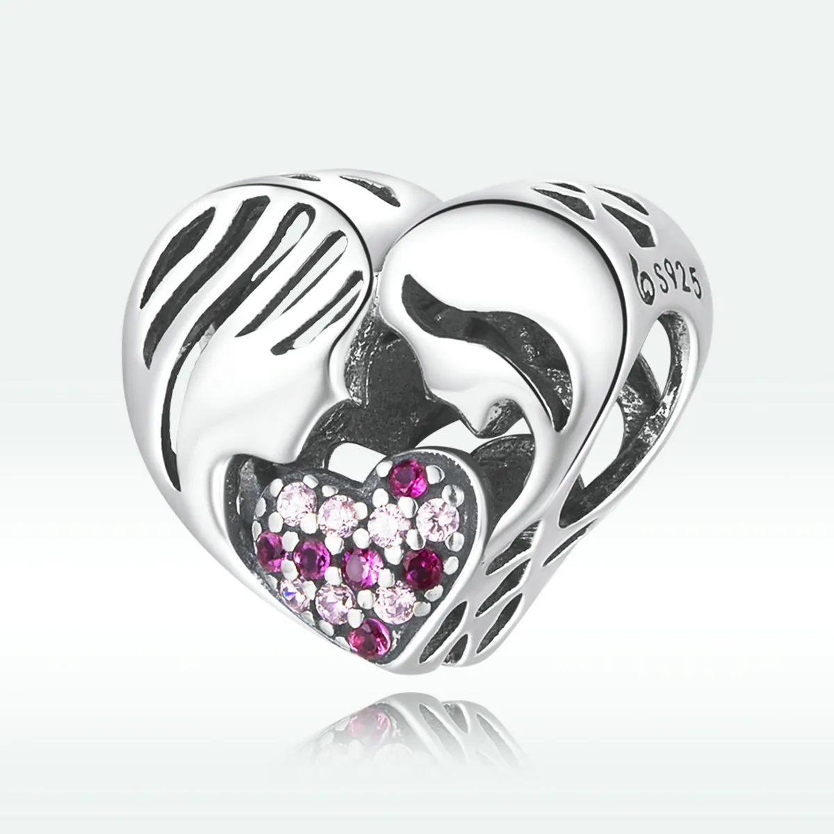 pandora style mor og datter love silhouette charm bsc575