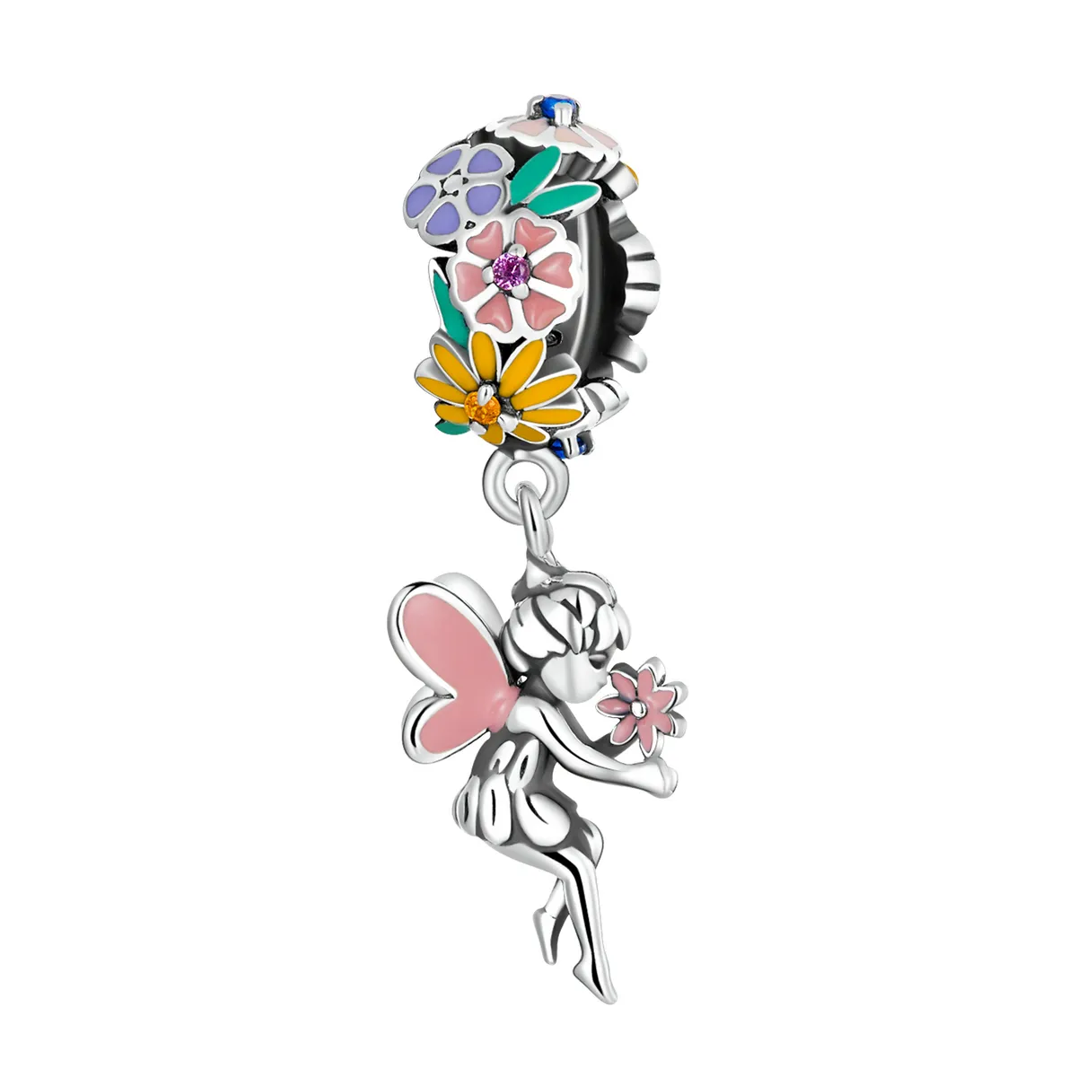 pandora style flower alf dangle bsc592