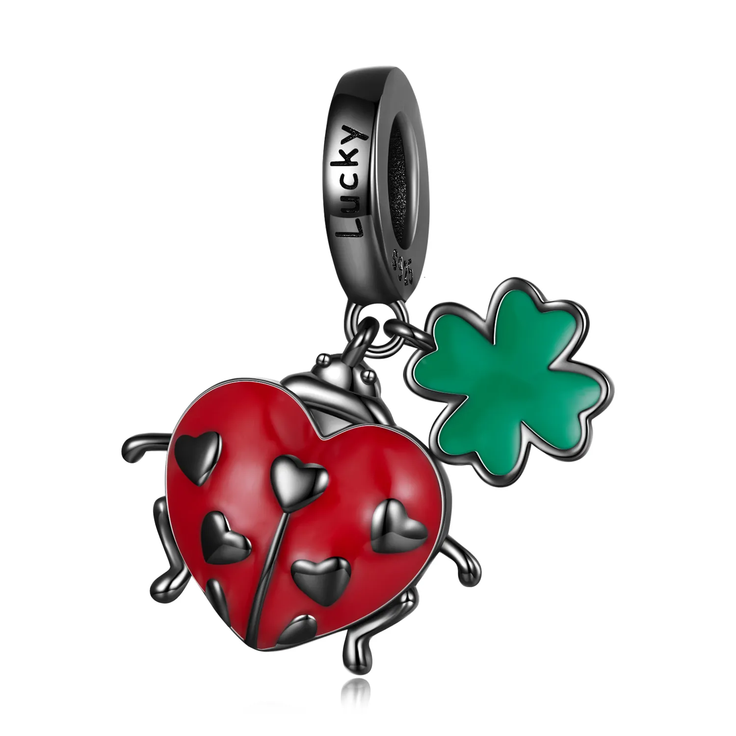 pandora style ladybug dangle scc2411