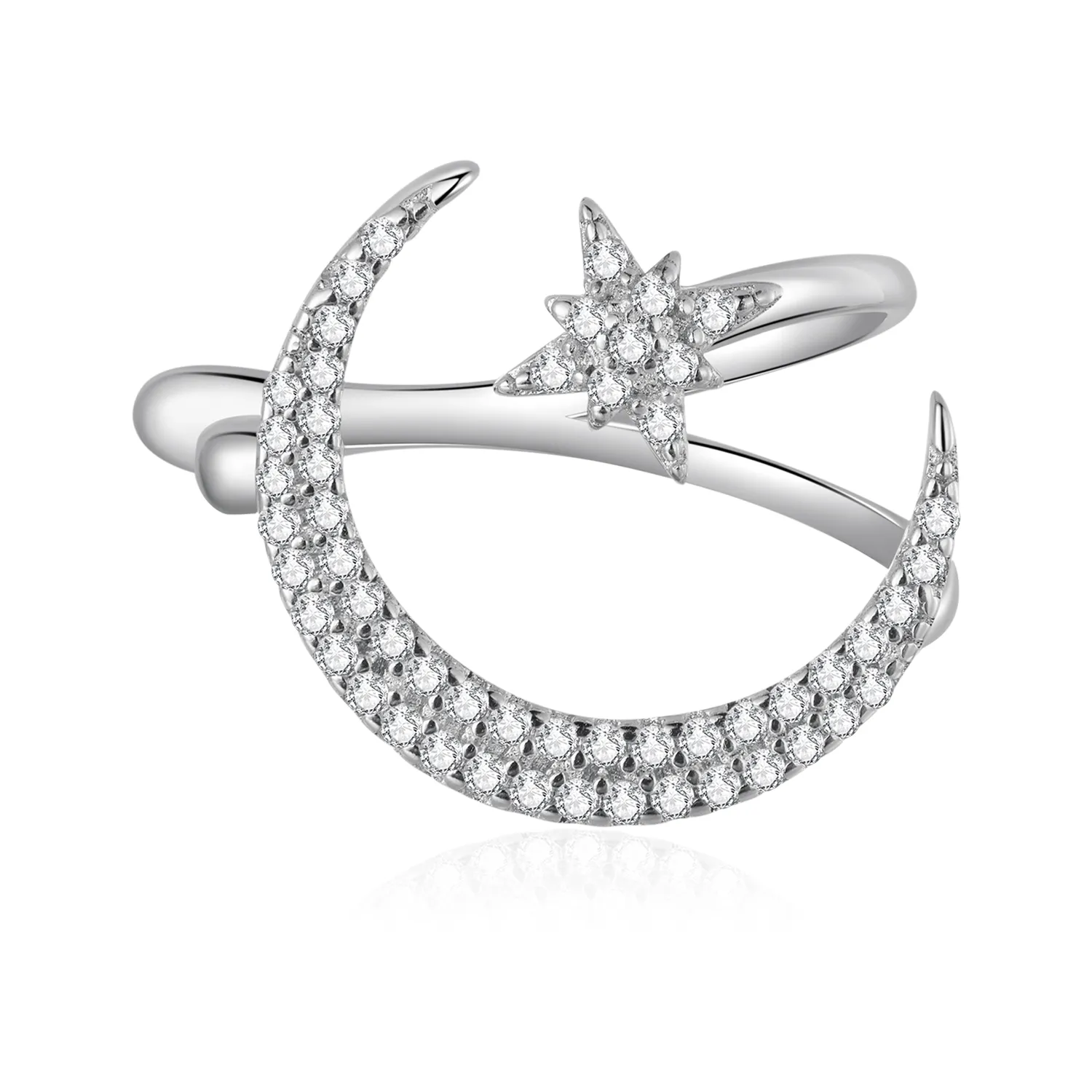pandora style moon and stars øreklips bse701